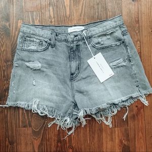 NWT Flying Monkey RawHem Denim Gray Shorts